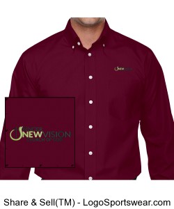 Devon & Jones Men's Crown Collection Solid Broadcloth Woven Shirt Design Zoom